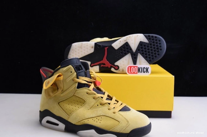 Rep TRAVIS 6 JORDAN AIR YELLOW SCOTT CN1084-300 X 0627